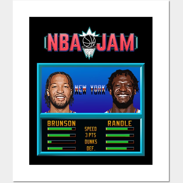 NBA JAM - New York Basketball Wall Art by Buff Geeks Art